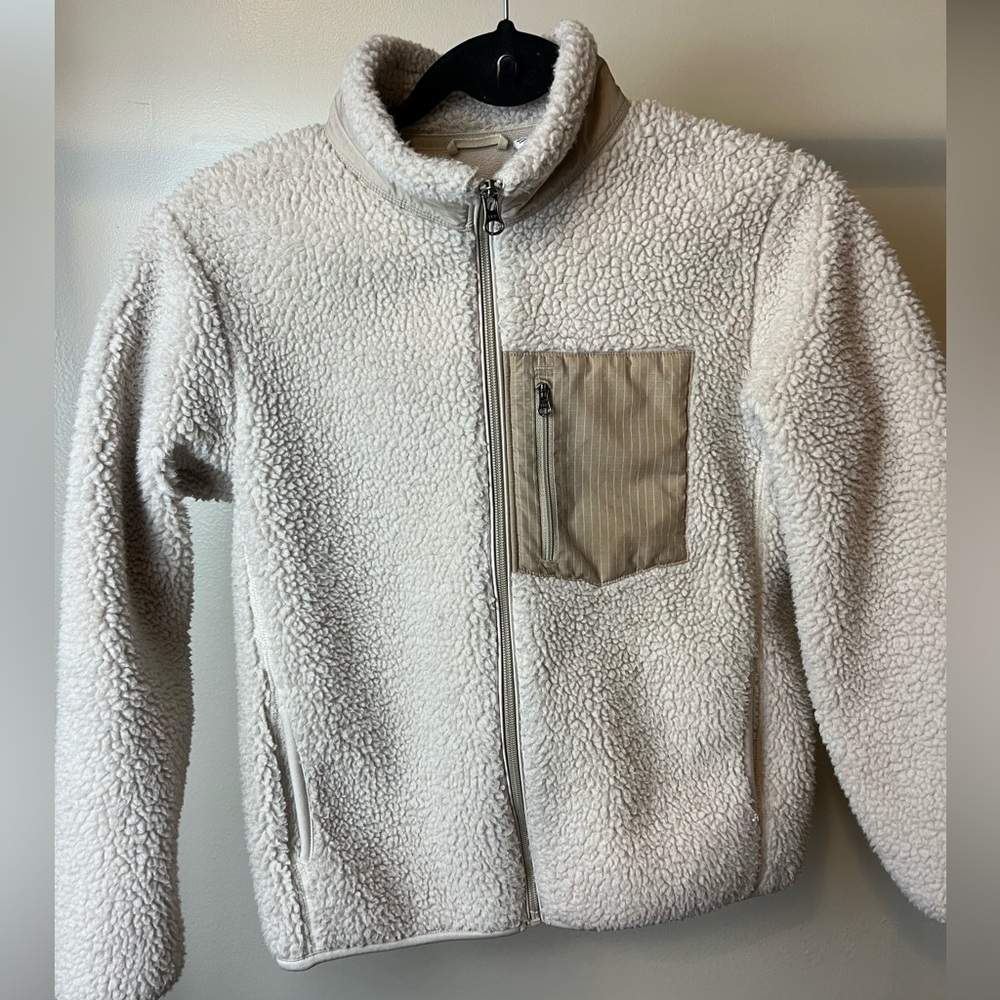UNIQLO Teddy Beige kids jacket 11/12